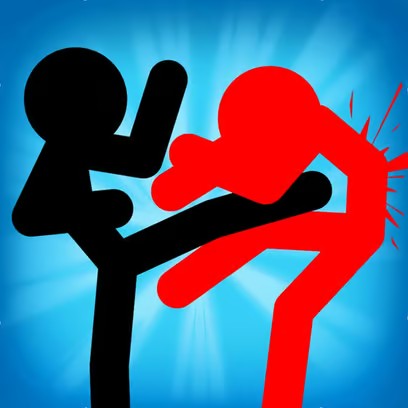 Batalha épica do lutador Stickman