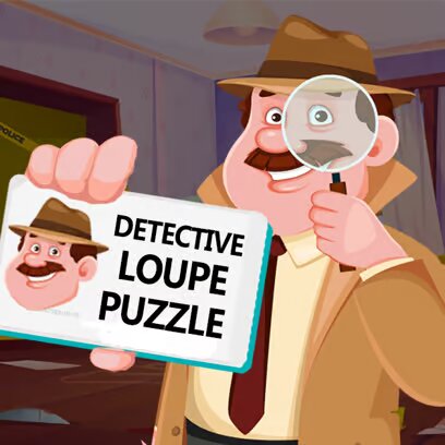 Quebra-cabeça de detetive lupa